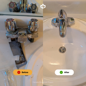 Ajax Ontario Faucet Replacement Canada Handyman Before and After