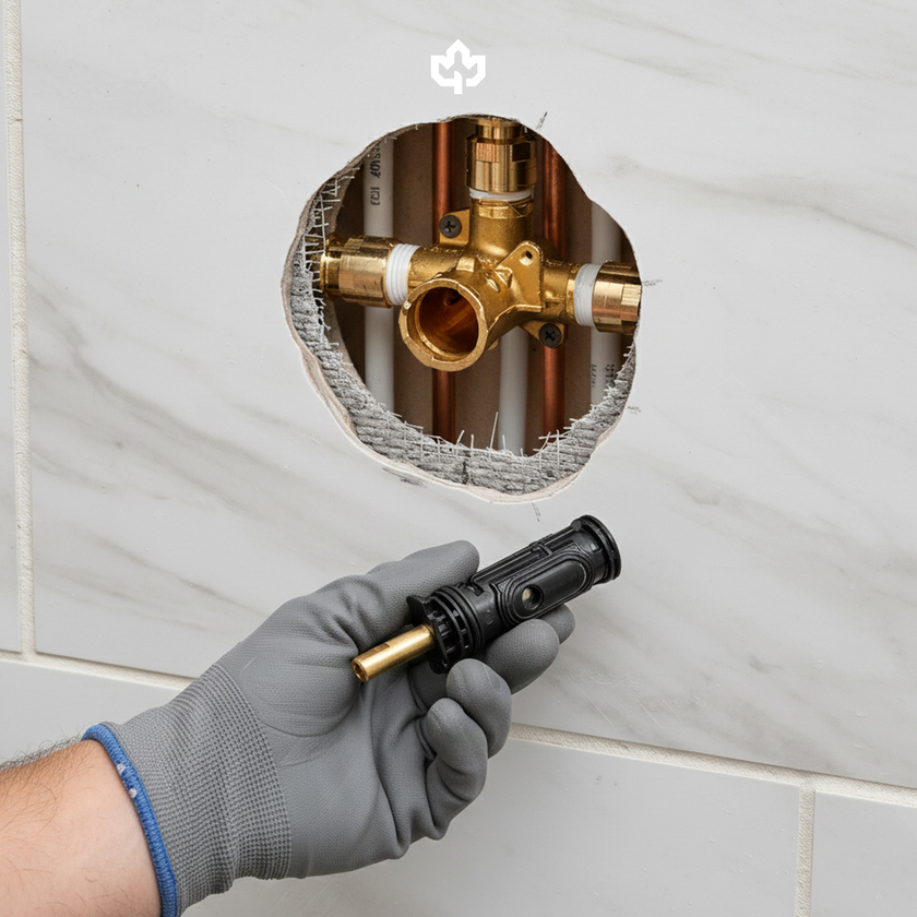 Remplacement de la cartouche de baignoire/douche