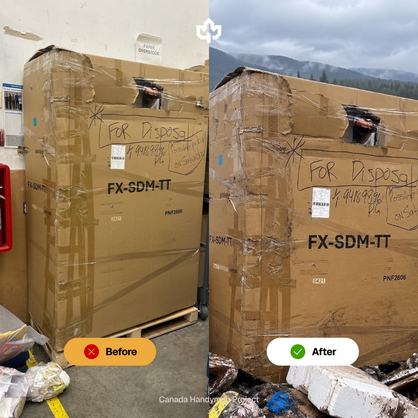 Kititmat British Columbia Junk Removal Canada Handyman Before and After