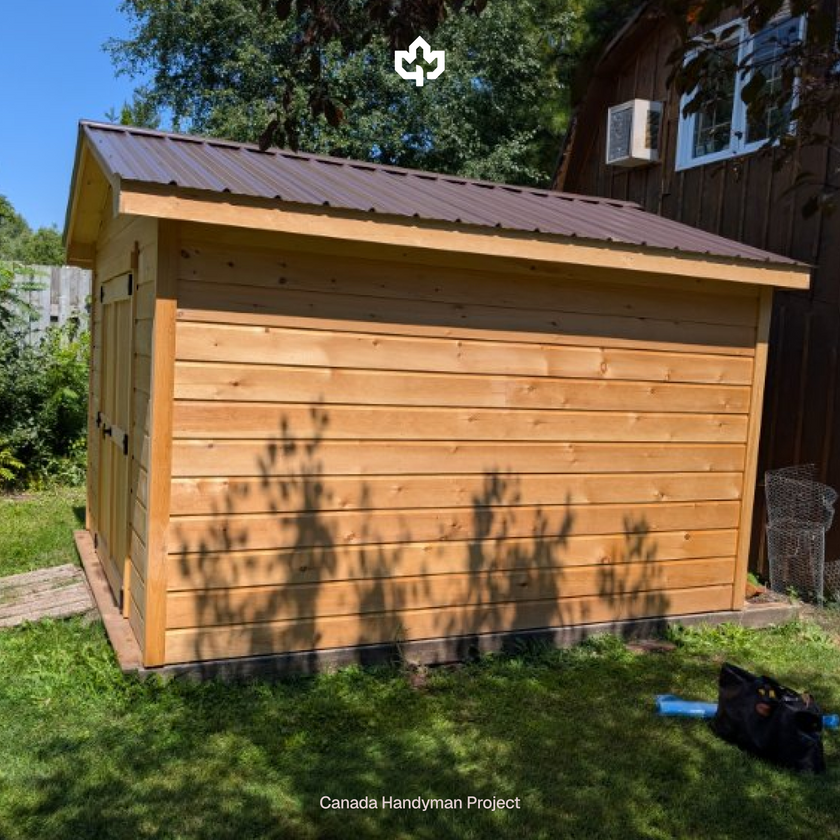 Scugog Ontario Shed Assembly Canada Handyman Side View