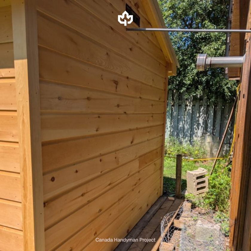 Scugog Ontario Shed Assembly Canada Handyman Connection to Barn
