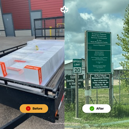 St. Paul Alberta Junk Removal Canada Handyman Before and After